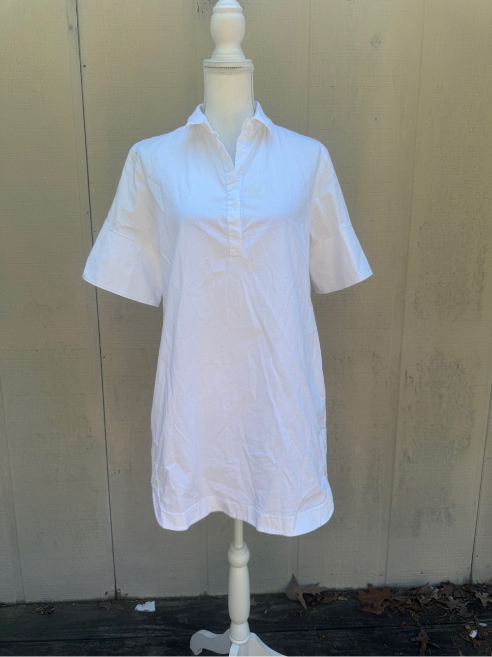 Club Monaco White Mini Shirt Dress